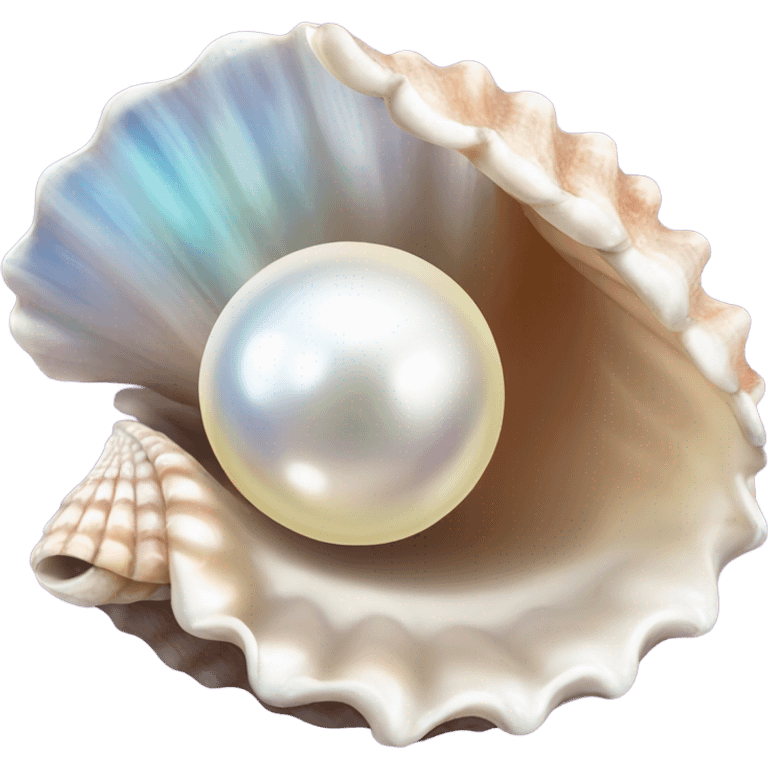 Sea shell with pearl emoji