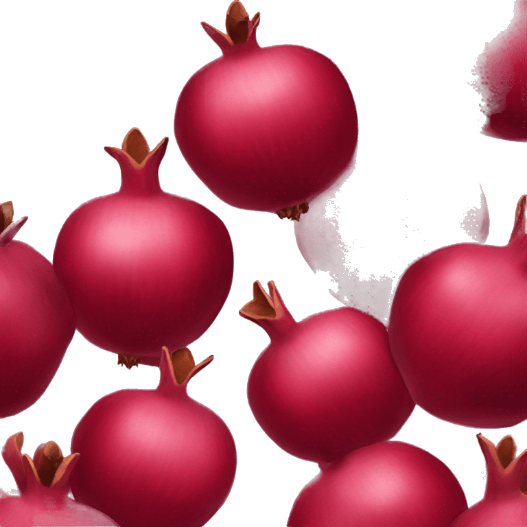 realistic burgundy pomegranate fruit emoji