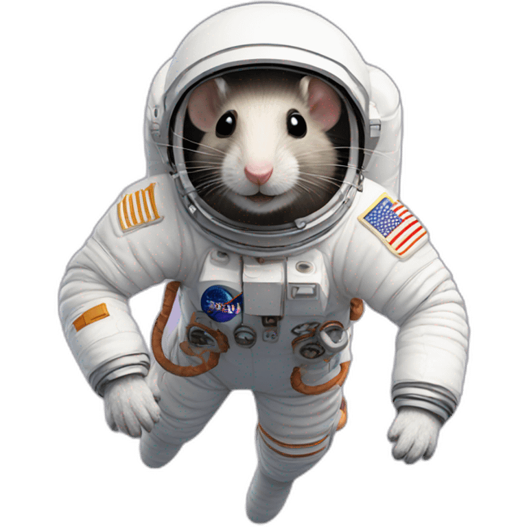 astronaut rat levitating emoji