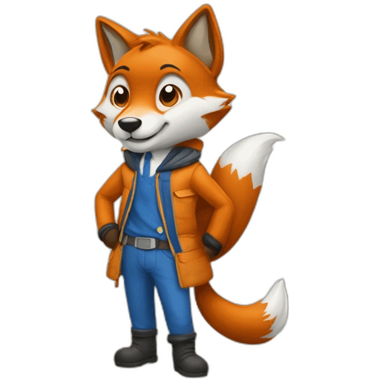 Un renard qui fais du sket emoji