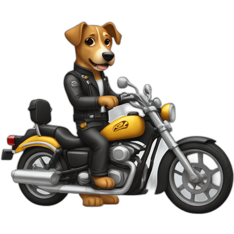 Motorrad mit Hund drauf emoji