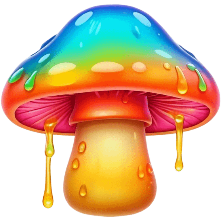 gummy neon melting mushroom  emoji