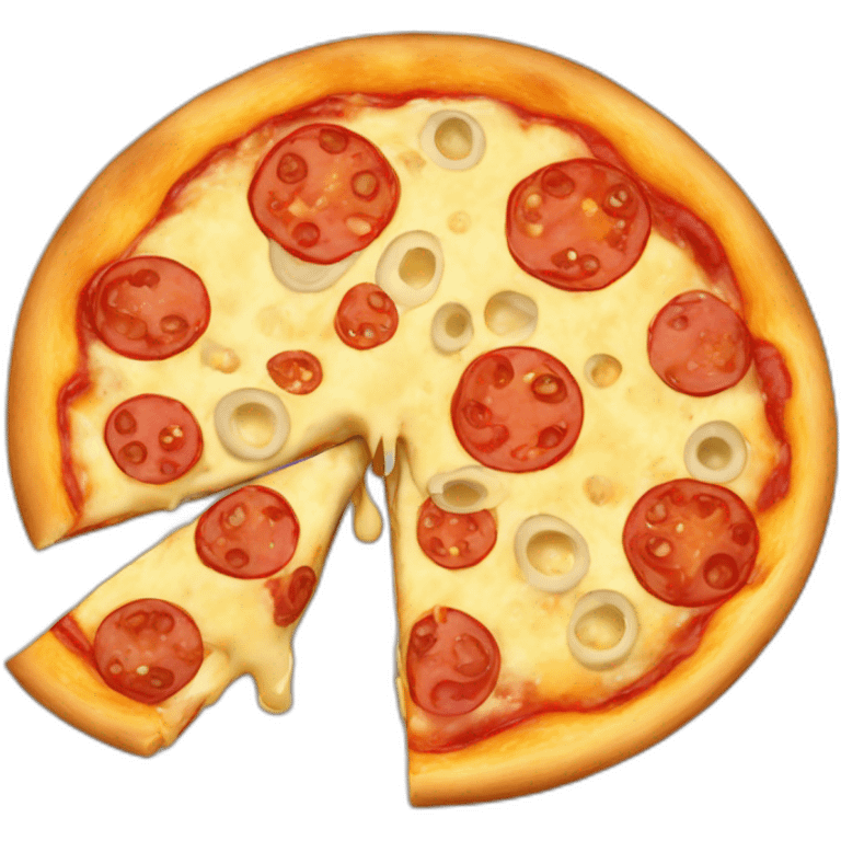 Three cheese American pizza emoji