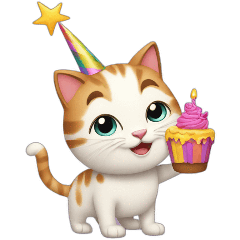 happy birthday funny cat emoji