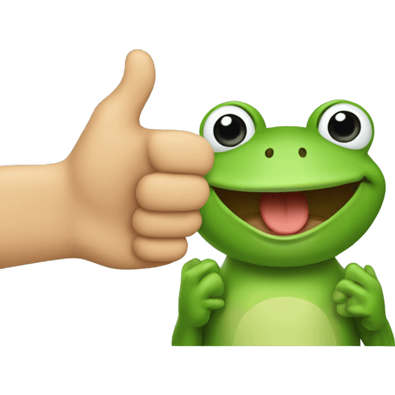 frog saying yes thumbs up emoji