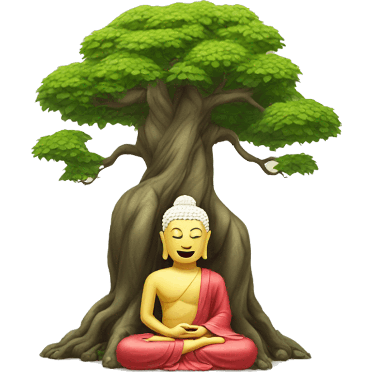 Buddha and tree emoji