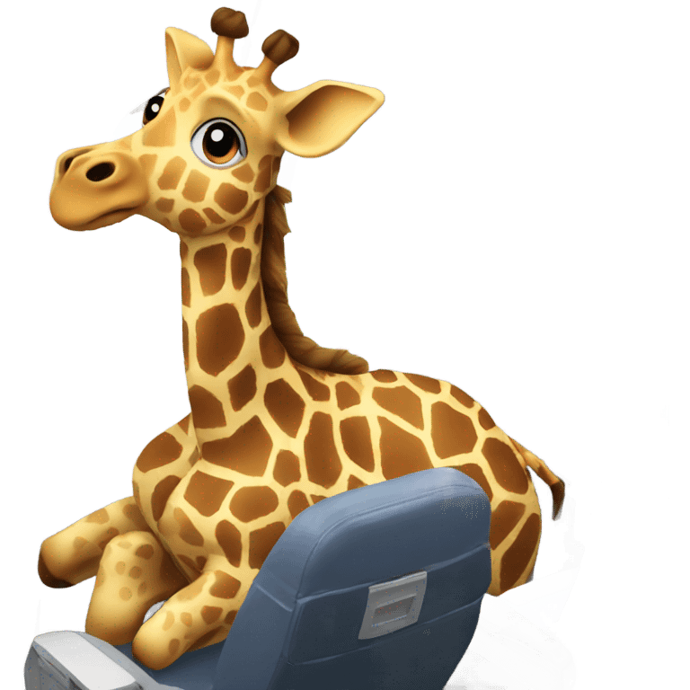 Giraffe on an airplane  emoji