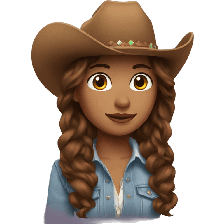 Argentina Cowgirl brown hair emoji