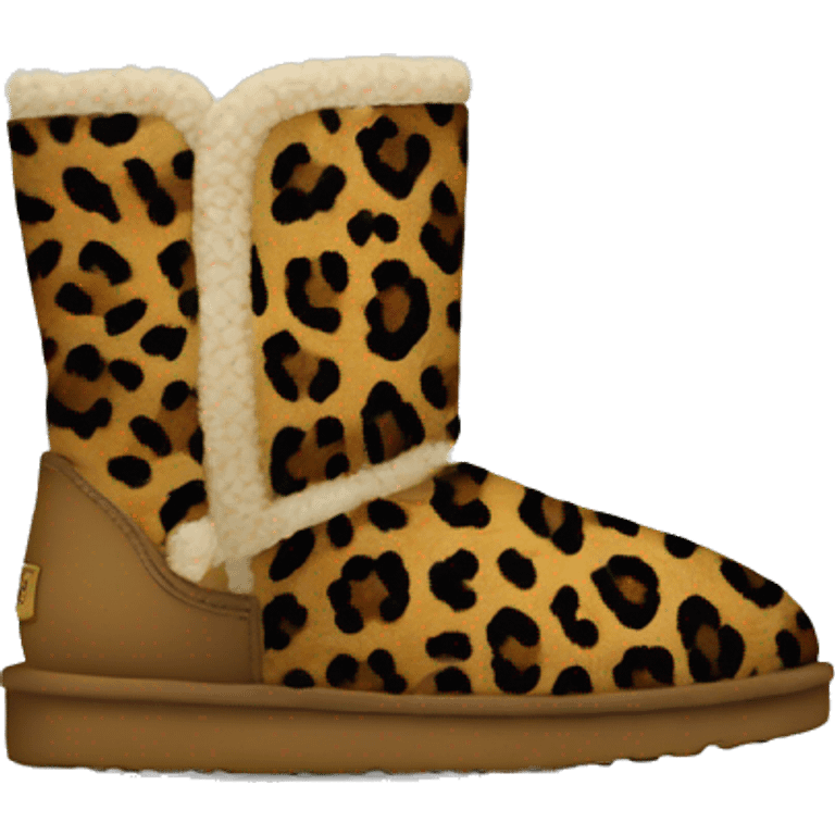 Uggs with leopard print emoji