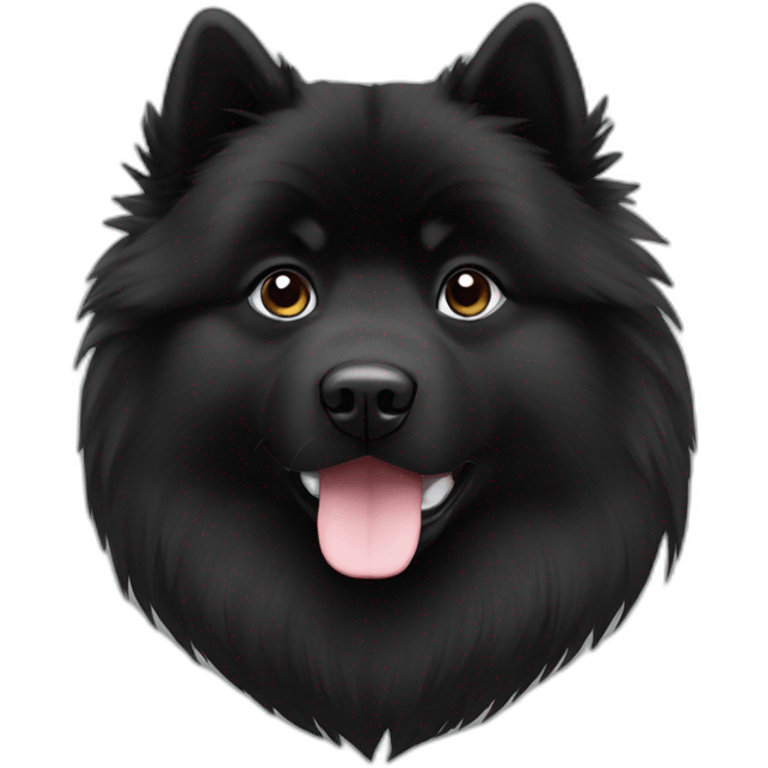 Black eurasier emoji