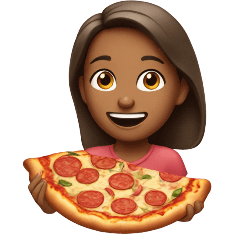 girl eating pizza  emoji