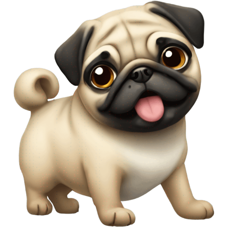 Pug new years emoji