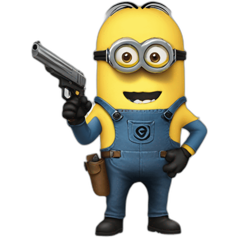 minion with gun emoji