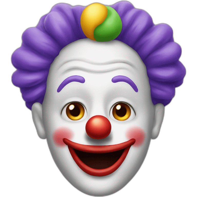 clown face with salute emoji