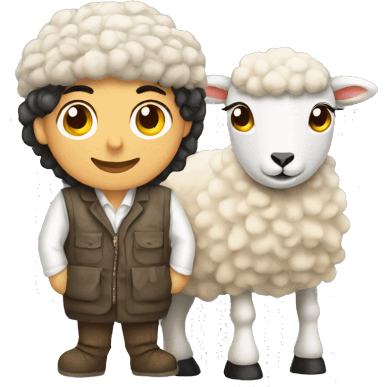 Tajik with a sheep emoji