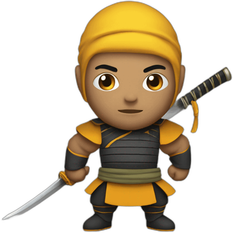 shaolin warrior with katana emoji