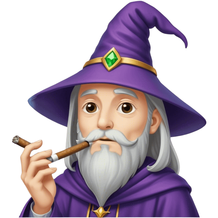 wizard smoking a blunt emoji