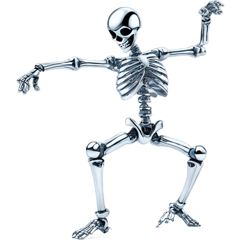 Chrome dancing skeleton emoji