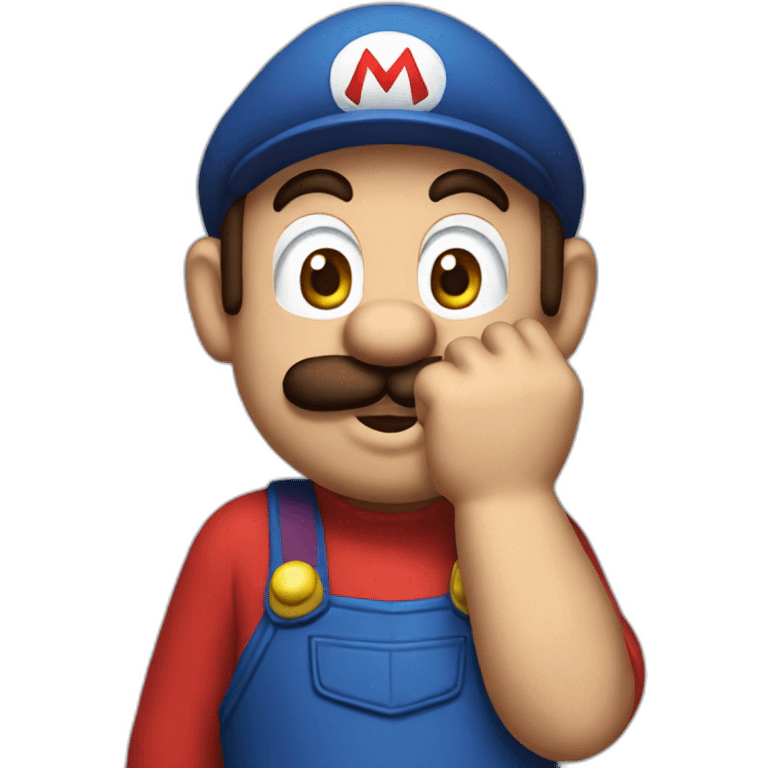 MARIO BOROZ WITH HAND ON HIS MOUTH emoji