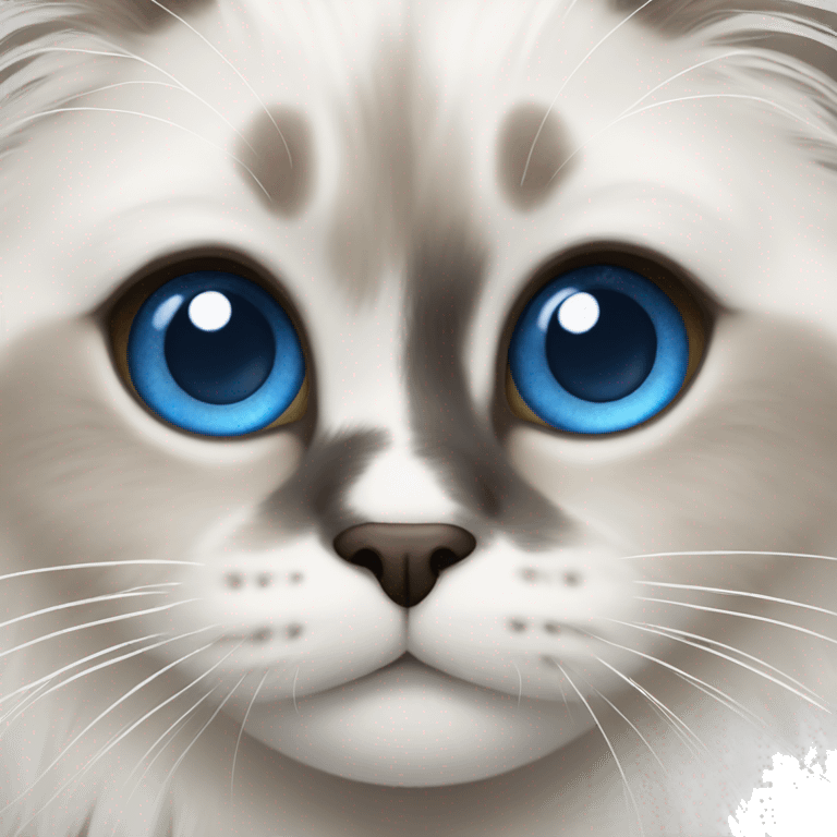 Ragdoll with blue eyes emoji