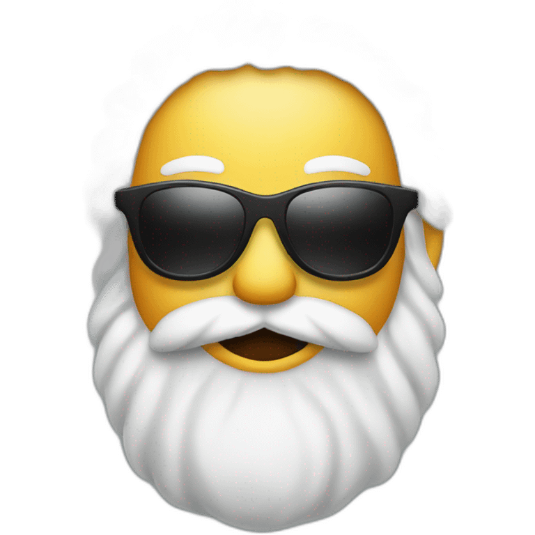 santa with sun glasses emoji