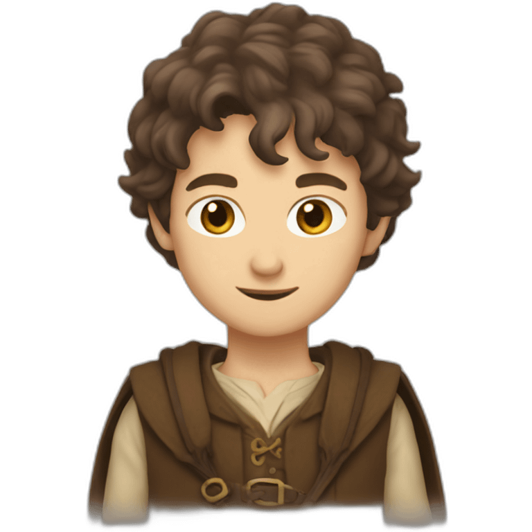 mid age brown short hair hobbit emoji