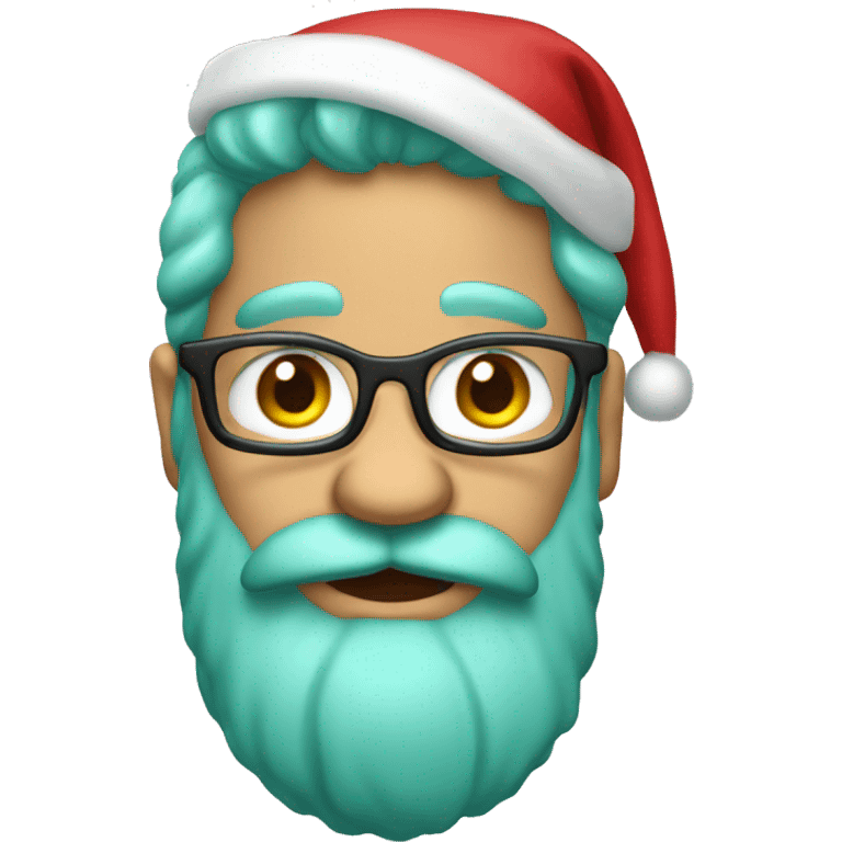 teal haired santa claus emoji