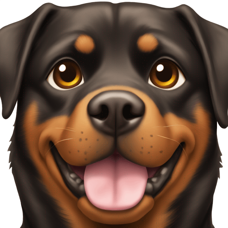 Rottweiler lab dog with a sweet face brown black colouring emoji