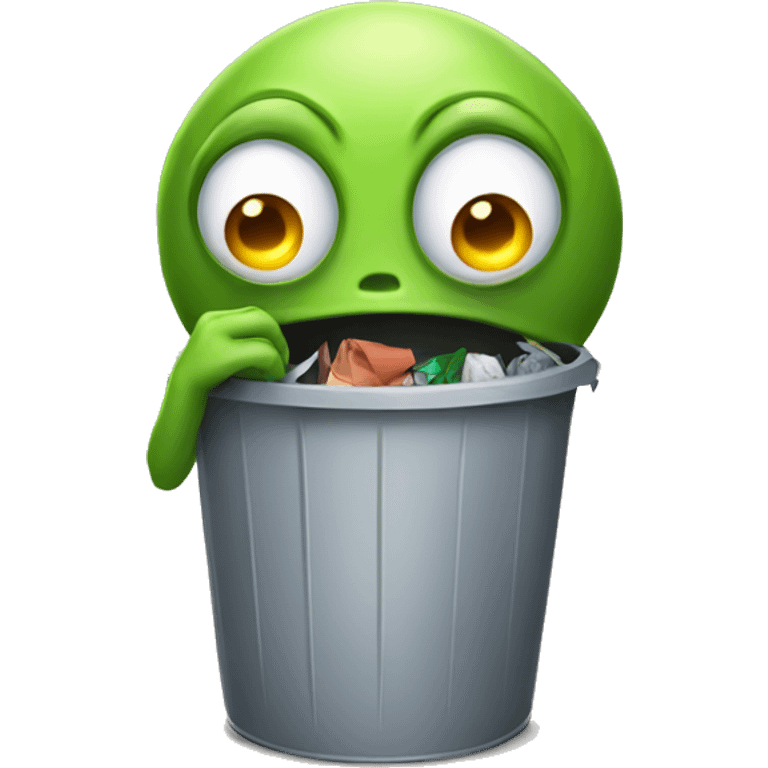 alien in the trash emoji