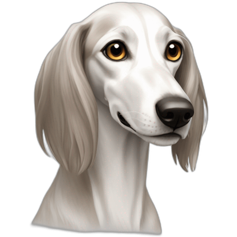 sprint white Saluki emoji