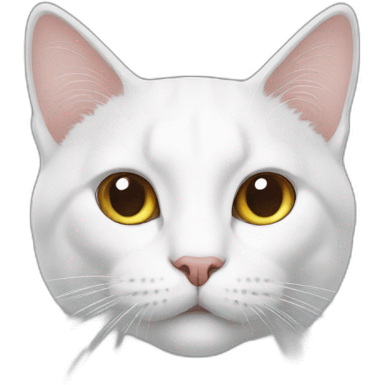 Cat white emoji