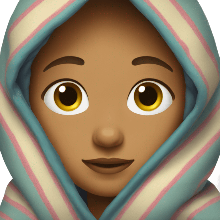 girl in blanket emoji