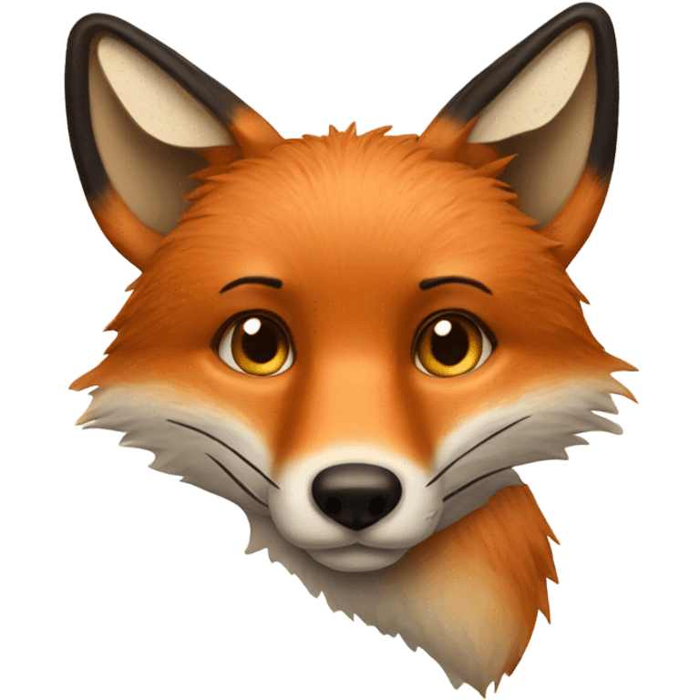 Fox with bandaid on nose emoji