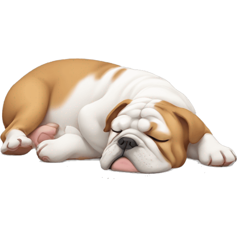 English bulldog sleeping emoji