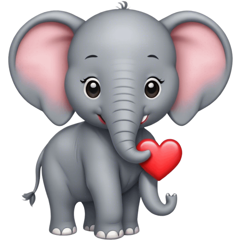 Elephant wearing a heart necklace  emoji