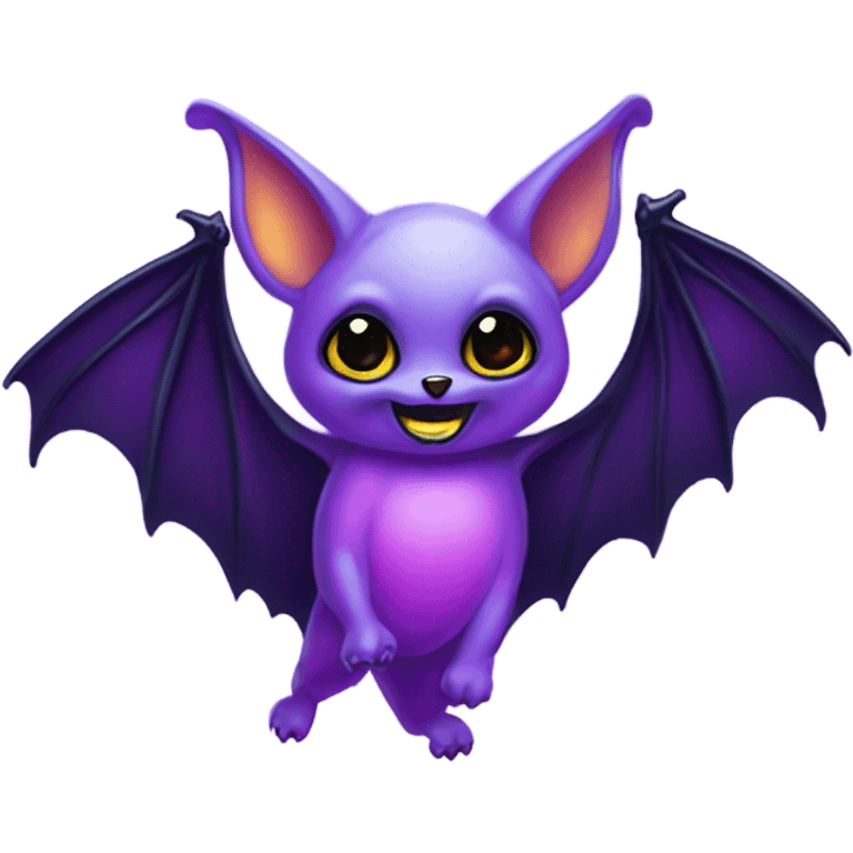 Lisa frank Halloween bat emoji