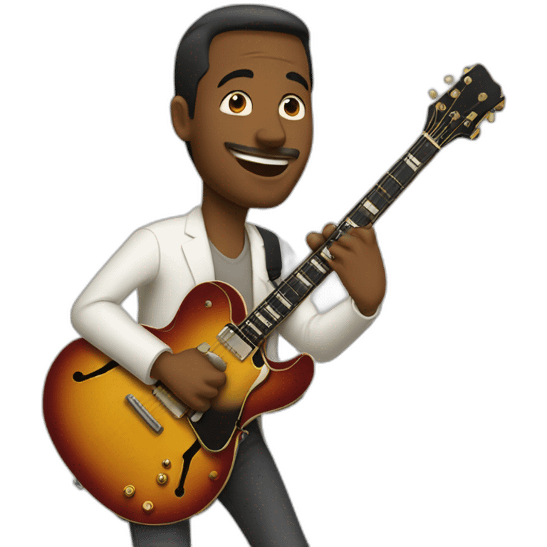 Jazz guitar man emoji