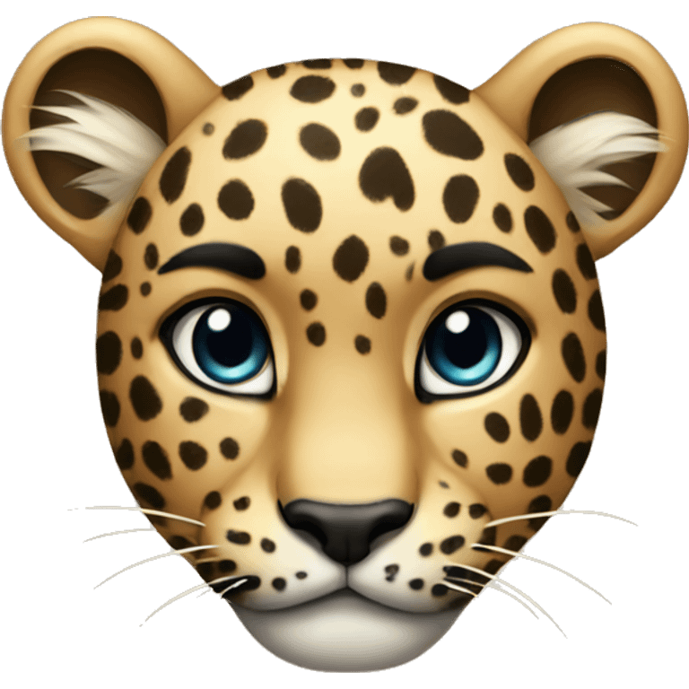 leopard with a bow emoji