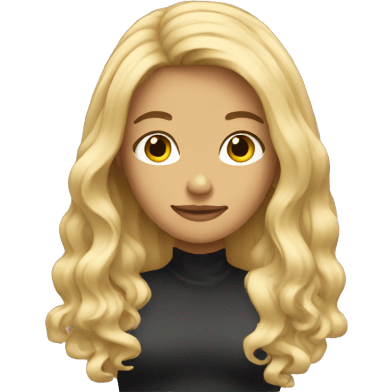 Long hair blonde emoji