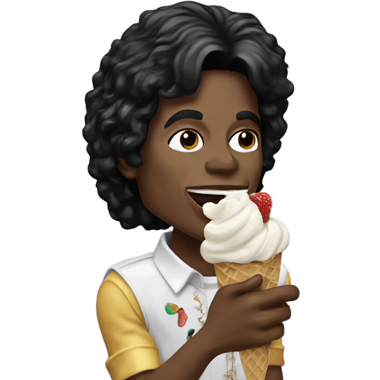 Michael Jackson eating ice cream emoji