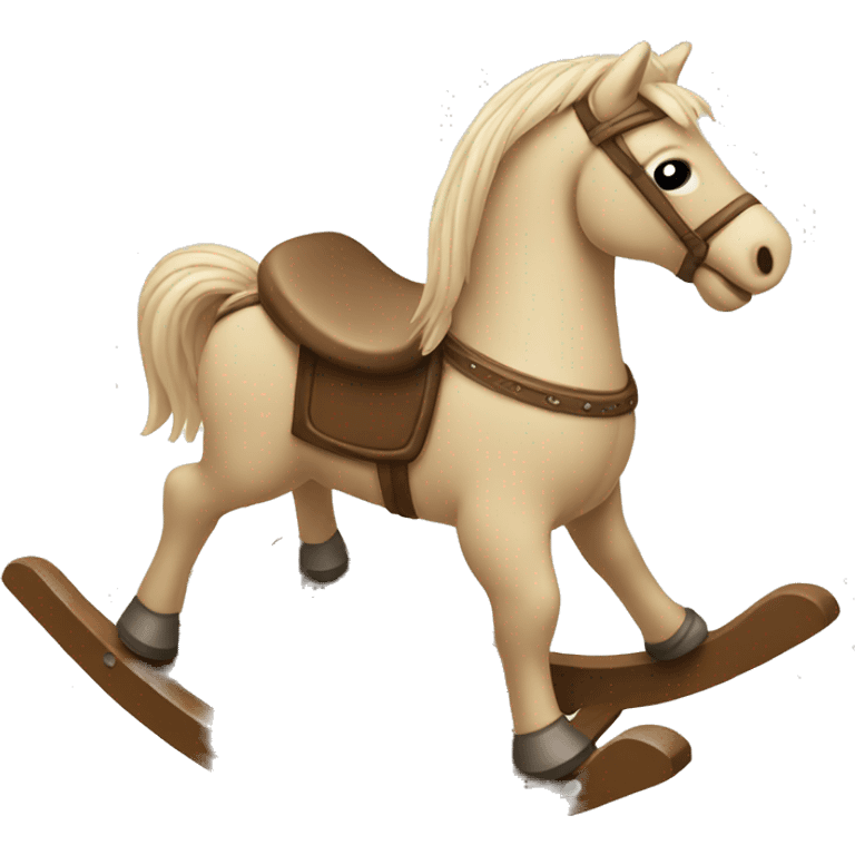 Beige rocking horse  emoji