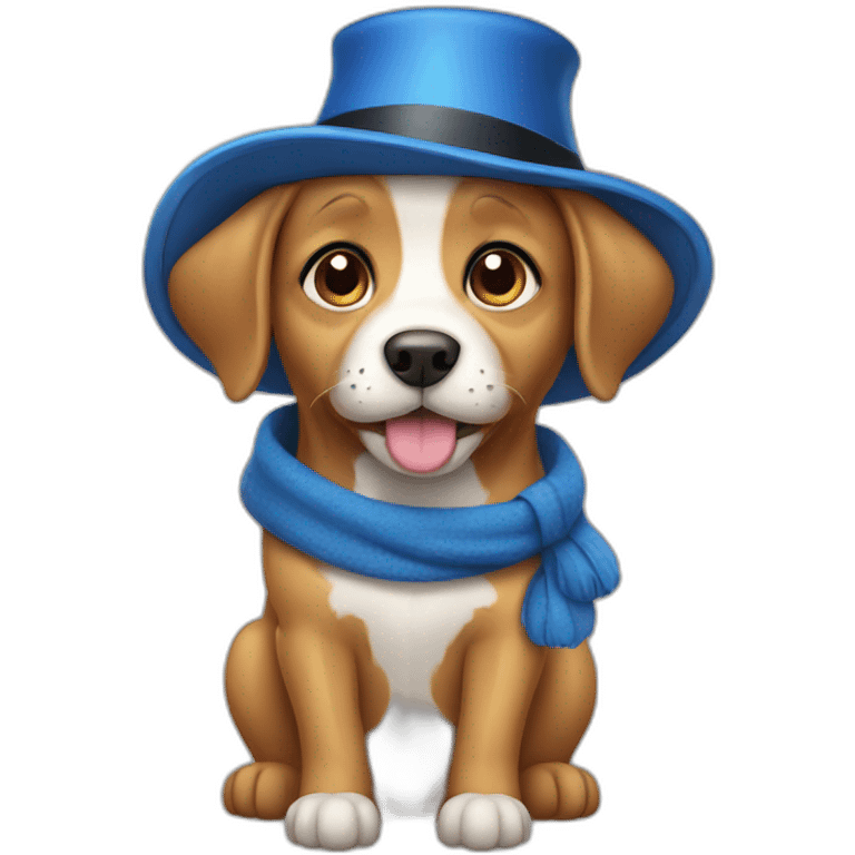 Dog with blue hat emoji