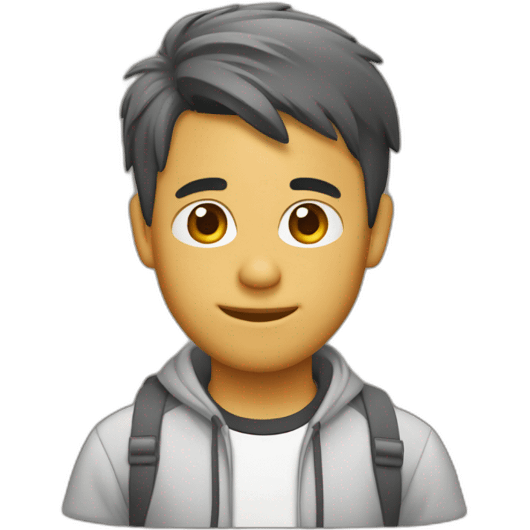 chico con computadora emoji