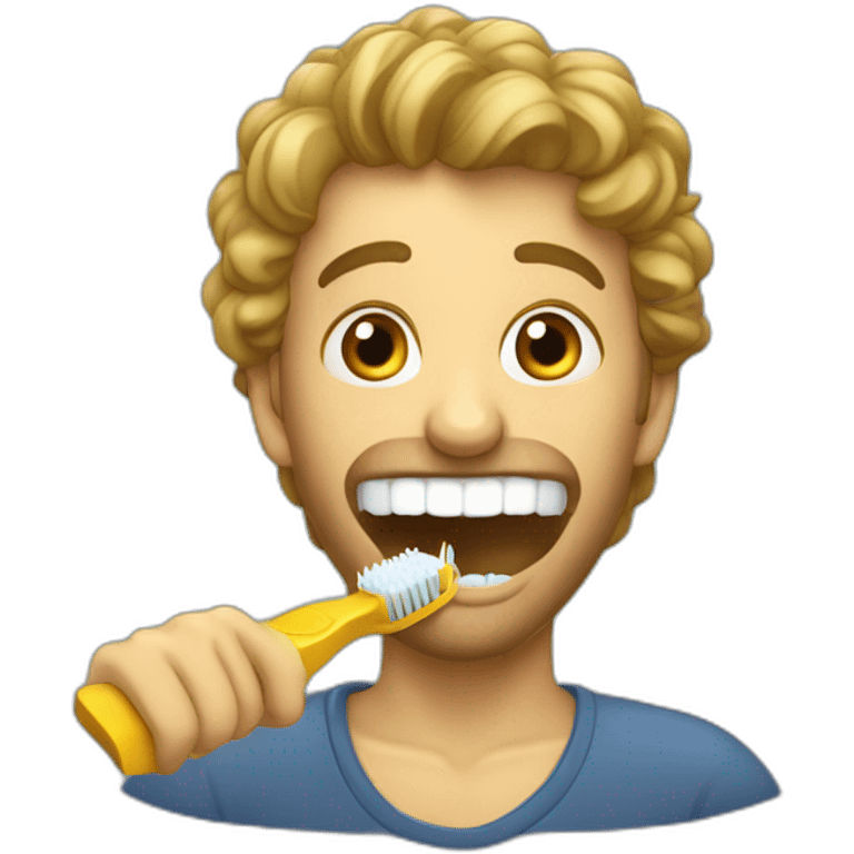 Gens qui se brosse les dents emoji