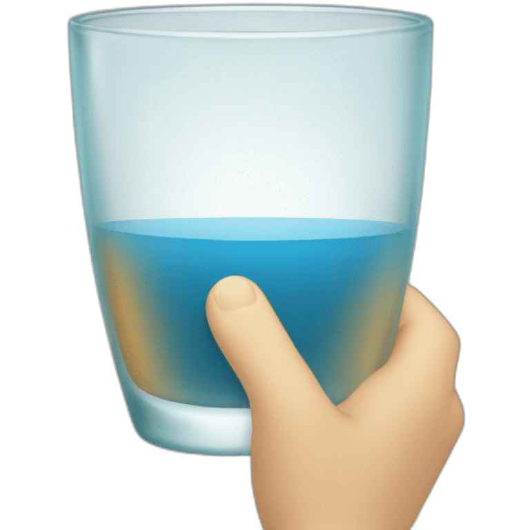 Glass in hand emoji