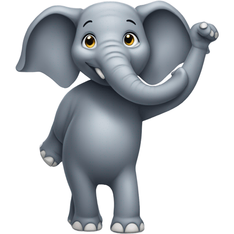 elephant waving  emoji