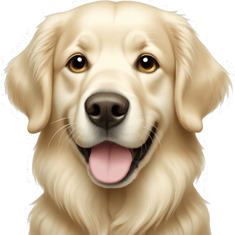 english cream golden retriever  emoji