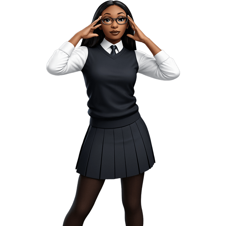 school uniform beauty portrait emoji