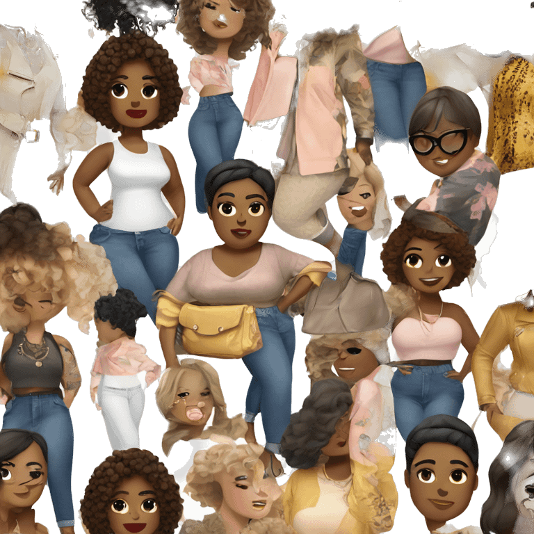 Plus size fashion influencer emoji