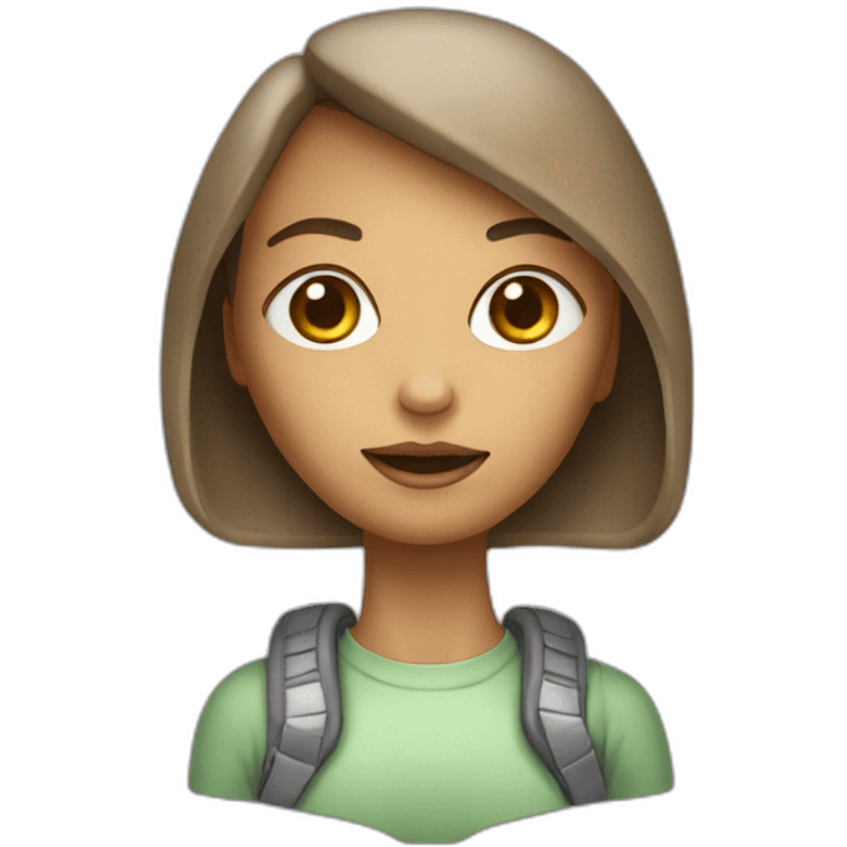 Une femme avec une tête d’alien E.T emoji